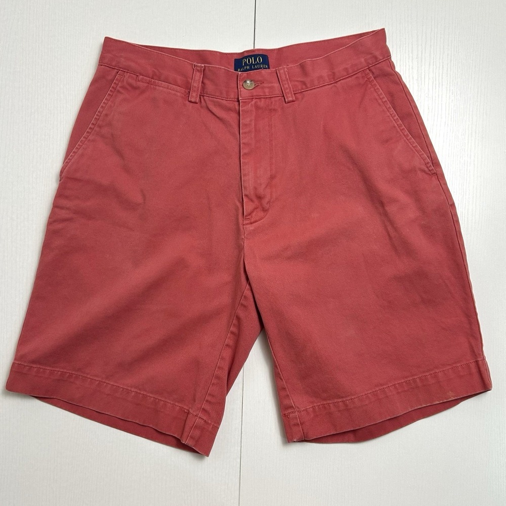 Polo Ralph Lauren Shorts Mens 30 x9"Red Classic Fit Chino Summer Casual Preppy